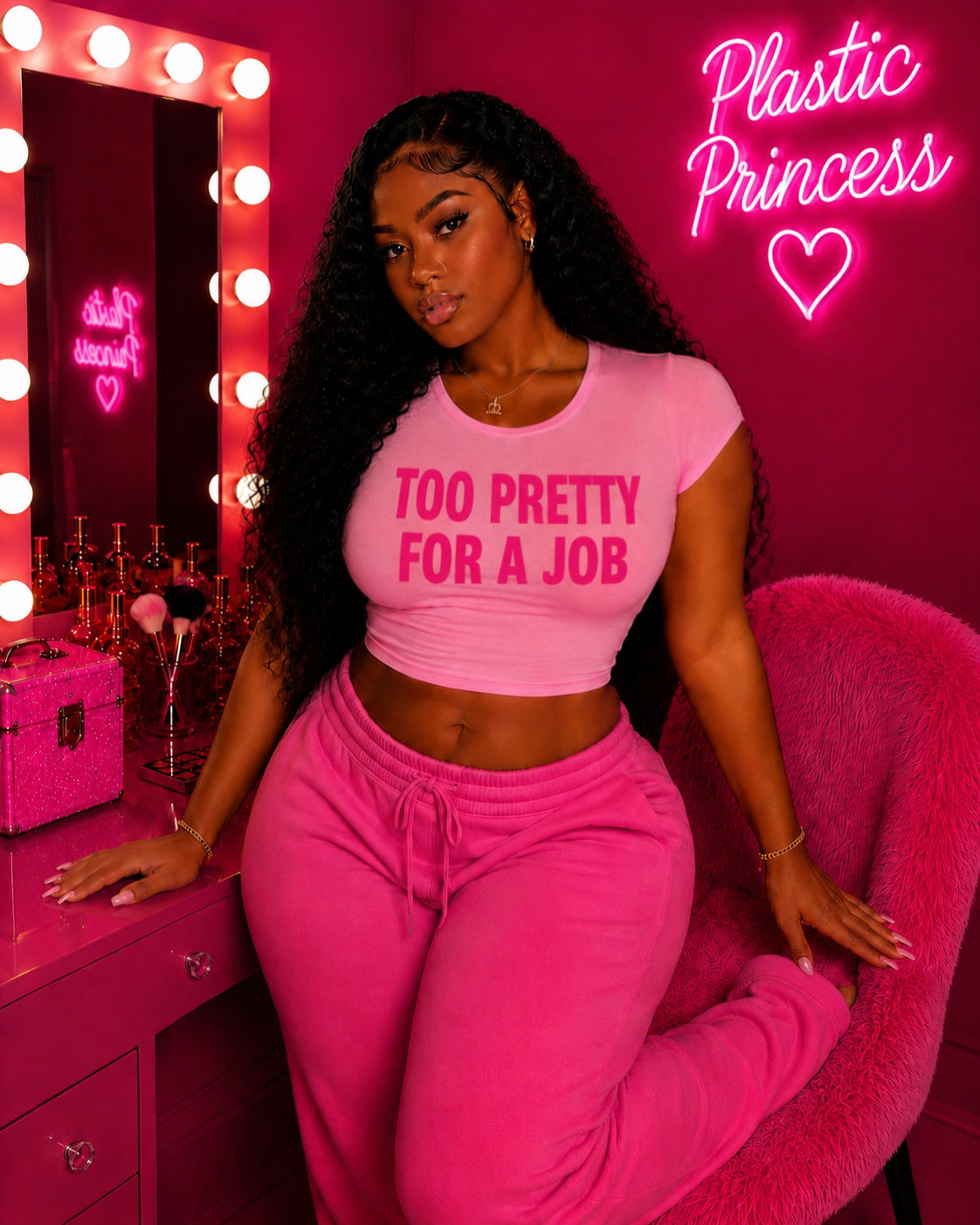 TOO PRETTY FOR A JOB Baby Tee