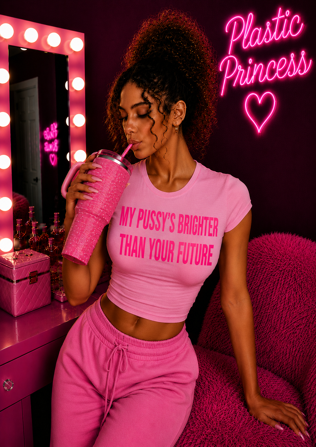 MY P*SSY’S BRIGHTER THAN YOUR FUTURE Baby Tee
